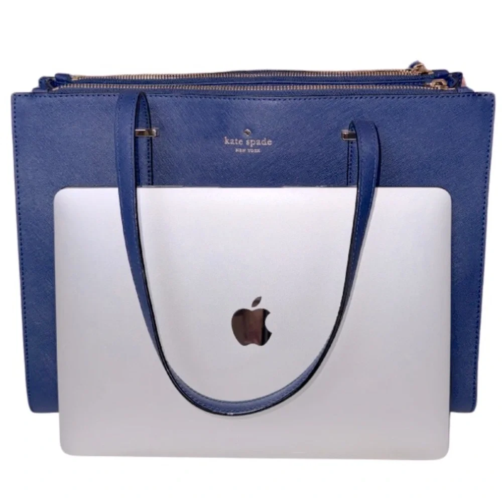 kate spade Blue Saffiano Leather Tote